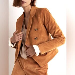 Boden Double Breasted Corduroy Blazer Jacket Womens 8